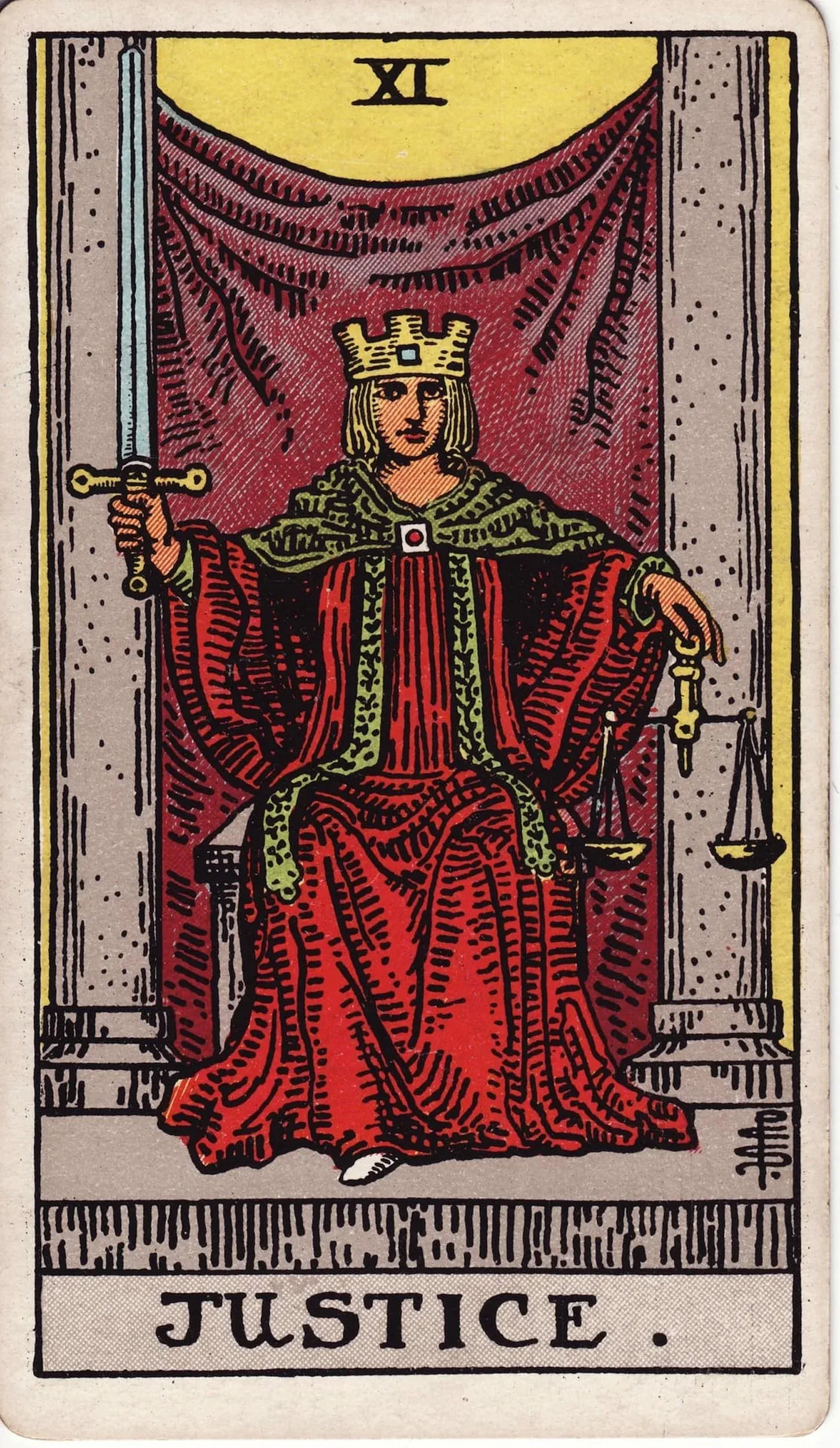 The Justice tarot card