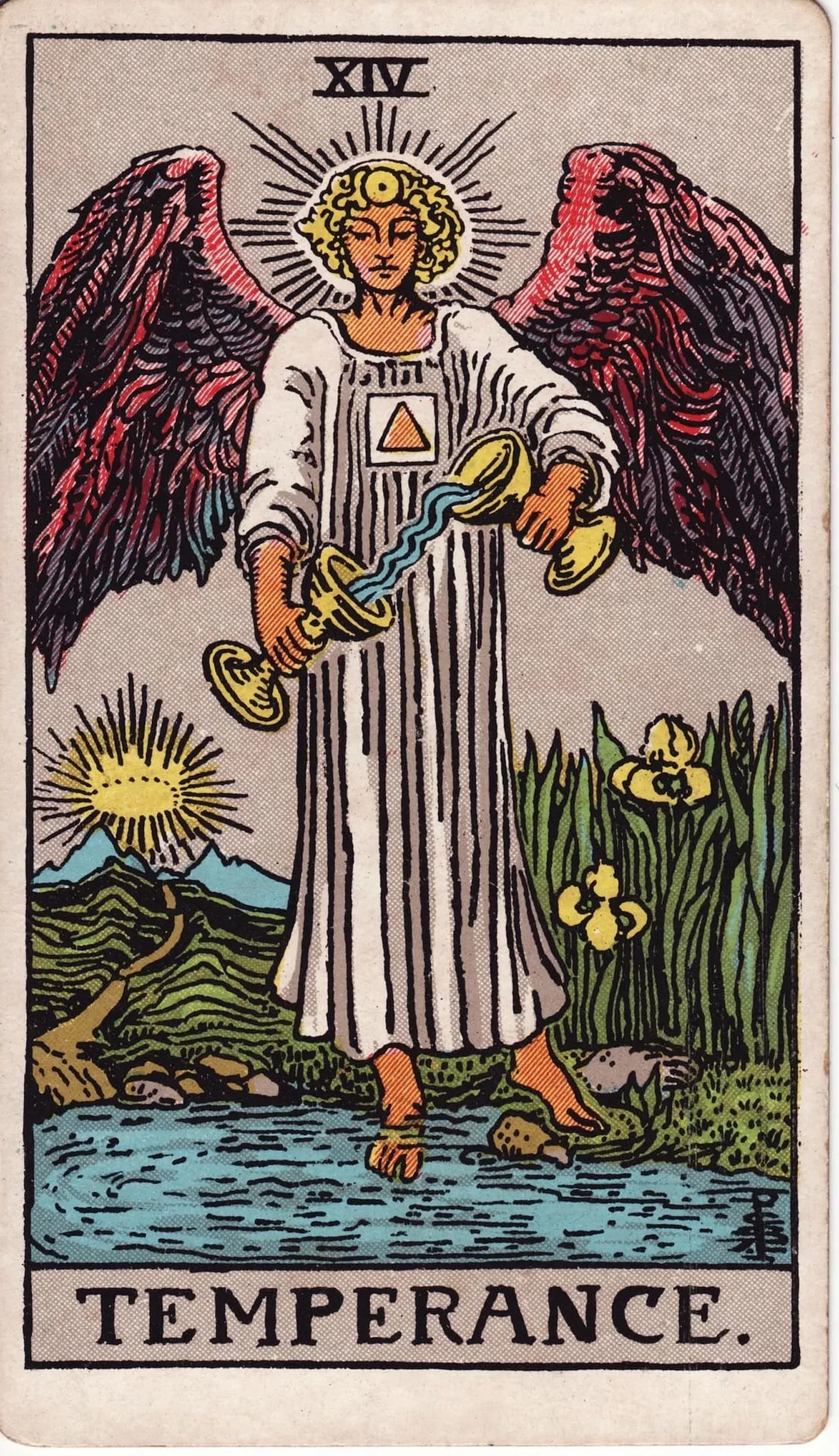 The Temperance tarot card