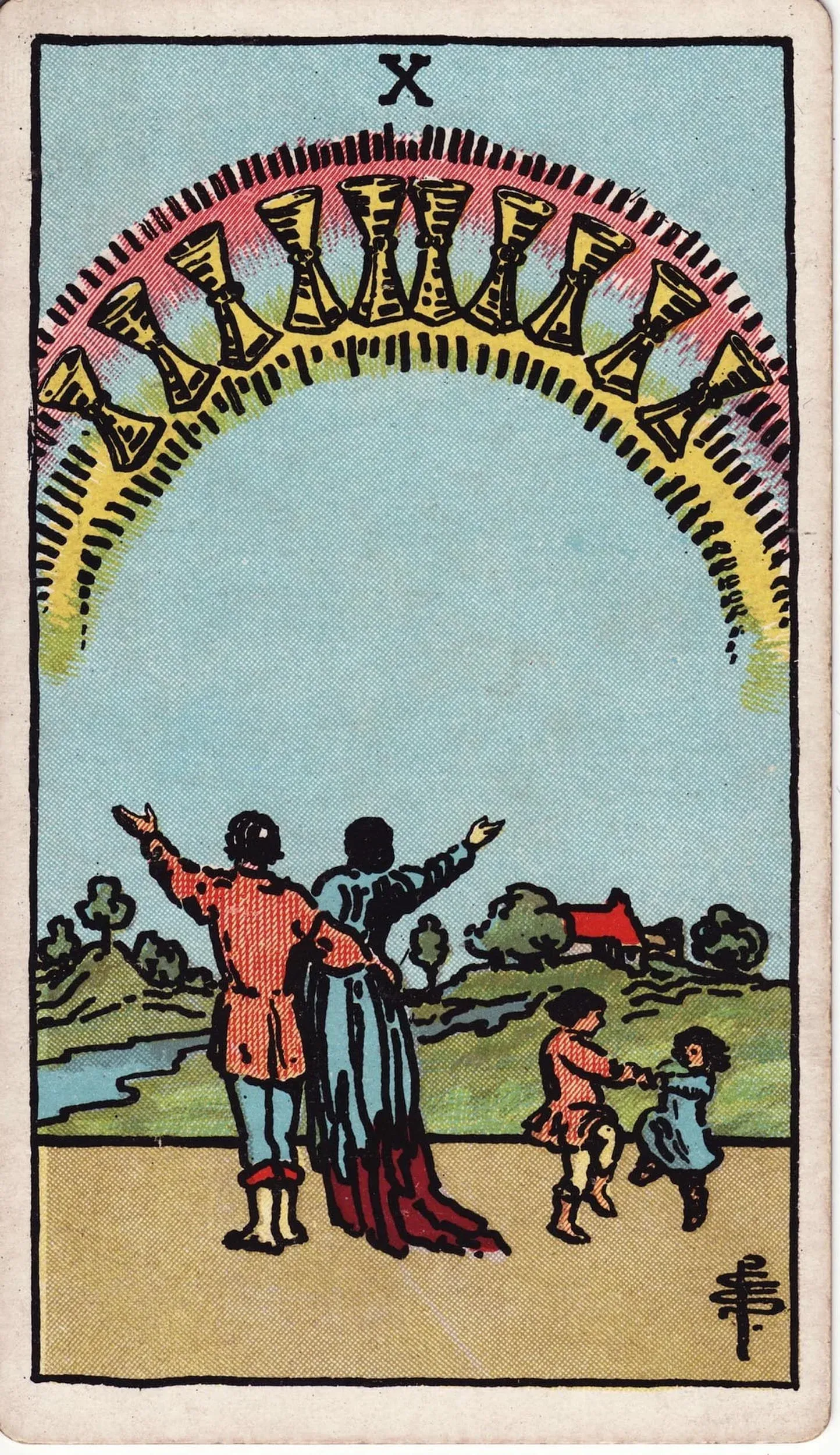 The Ten of Cups tarot card