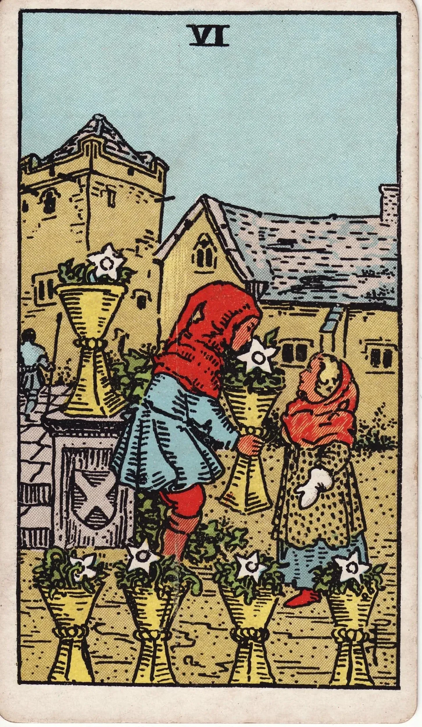 The Six of Cups tarot card
