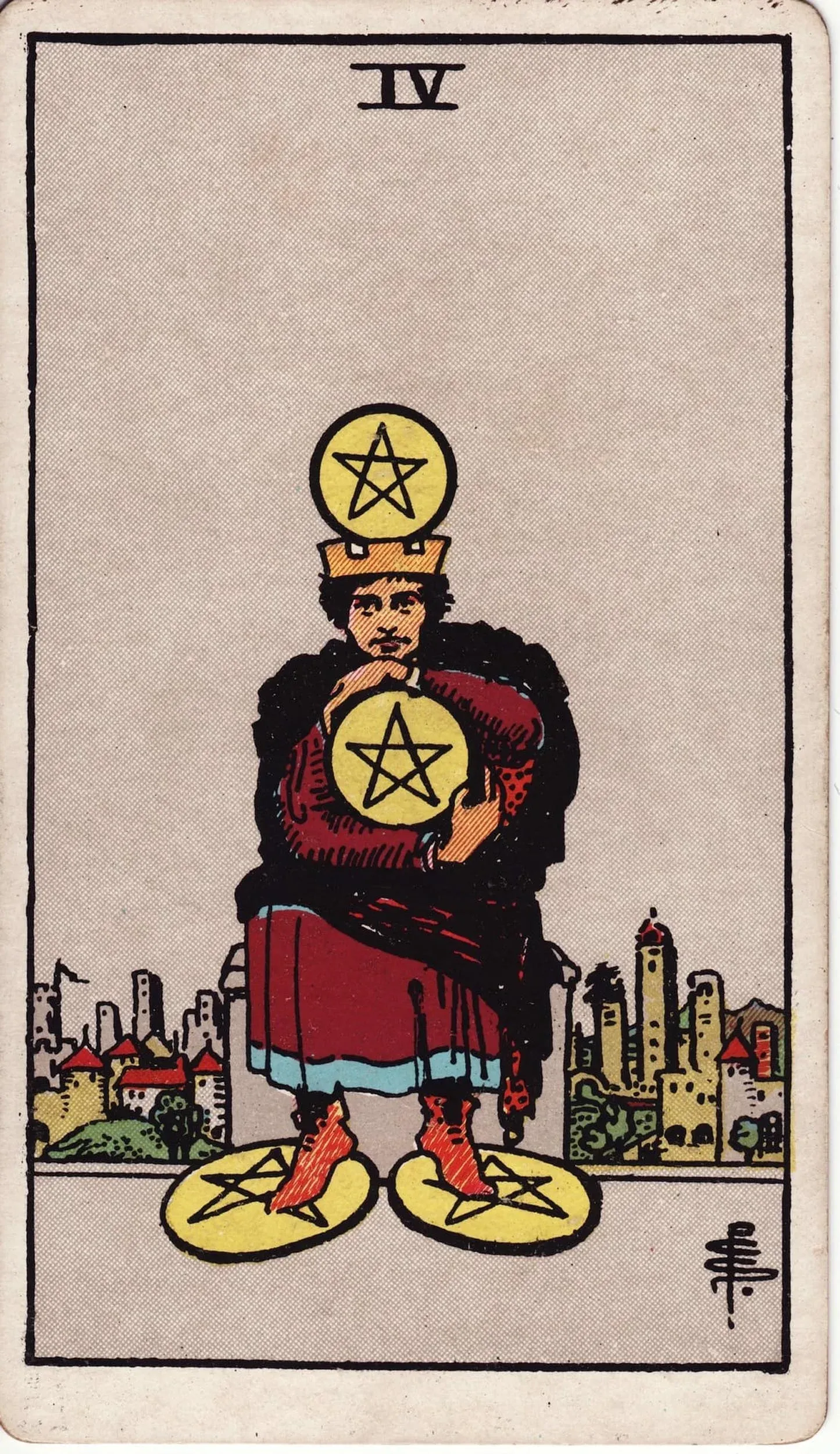 The Four of Pentacles tarot card