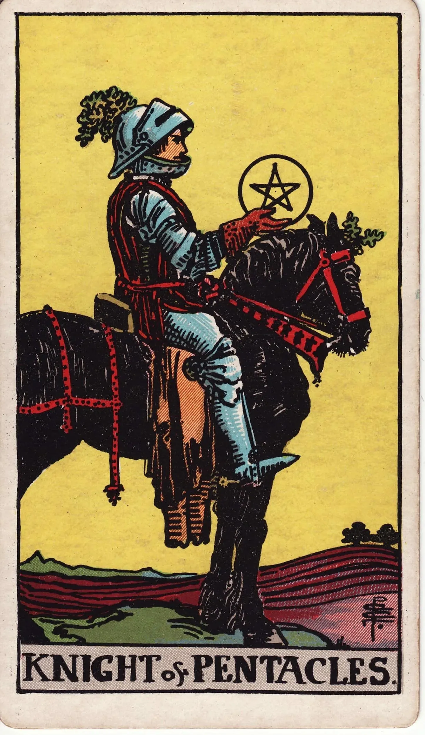The Knight of Pentacles tarot card