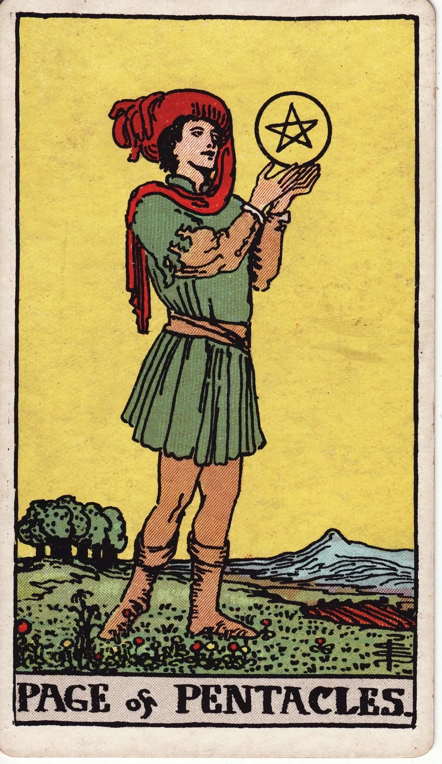 The Page of Pentacles tarot card
