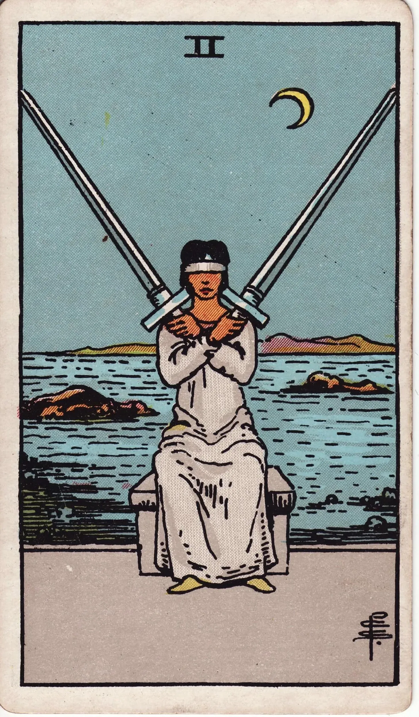 The Two of Swords tarot card