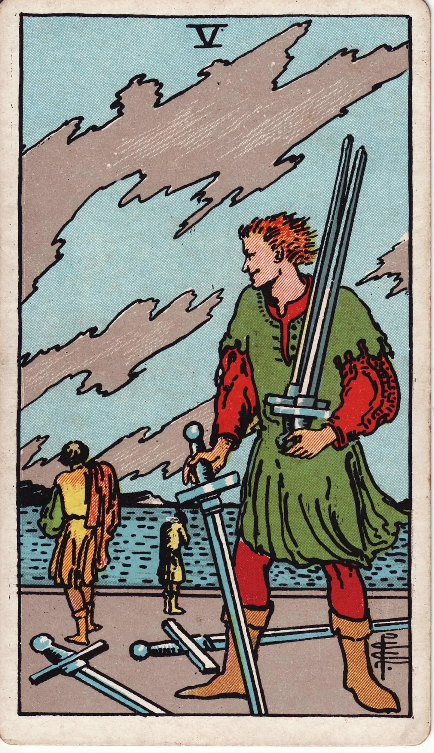 The Five of Swords tarot card