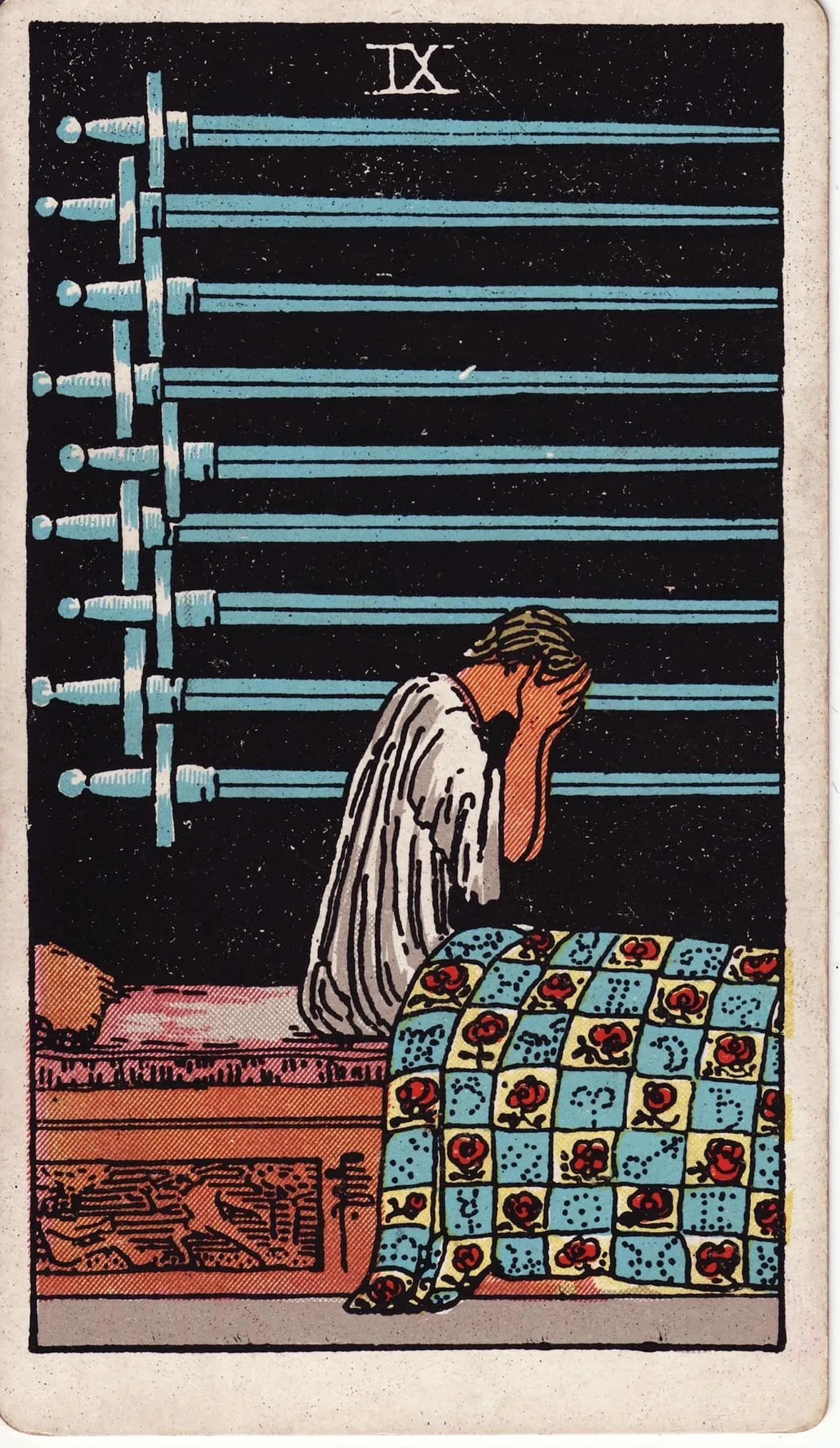 The Nine of Swords tarot card
