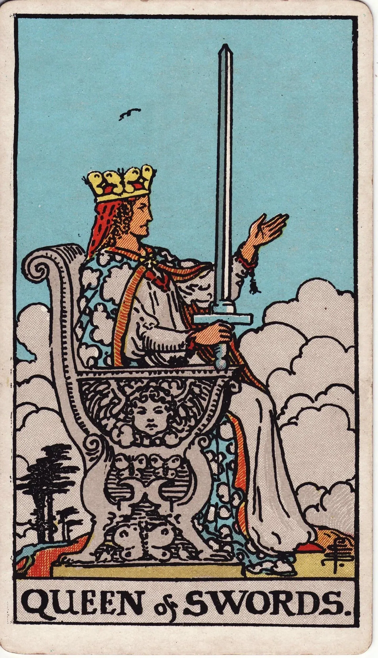 The Queen of Swords tarot card