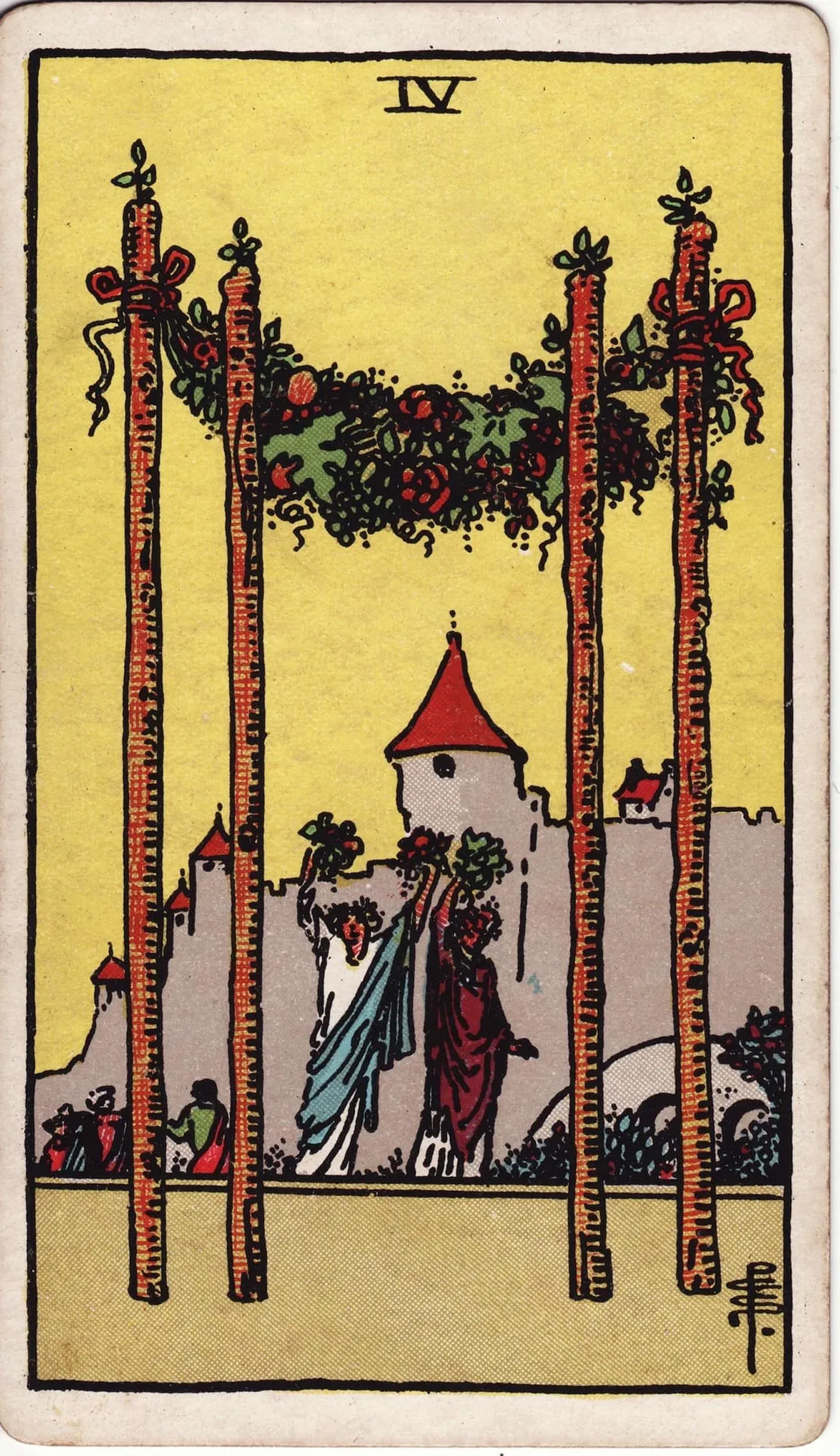 The Four of Wands tarot card