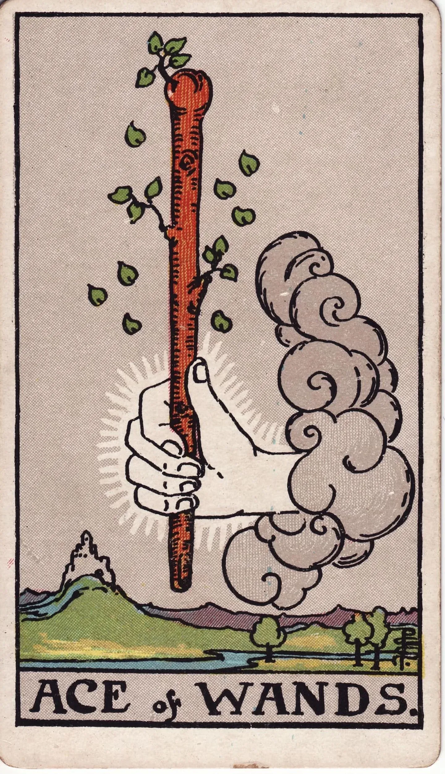 The Ace of Wands tarot card