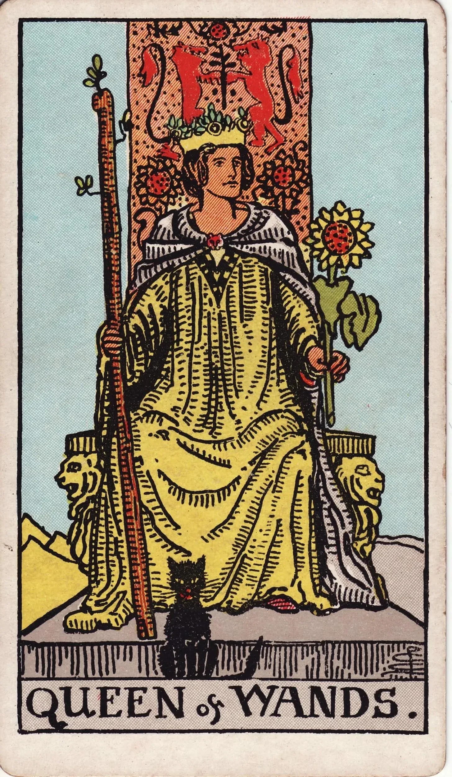 The Queen of Wands tarot card